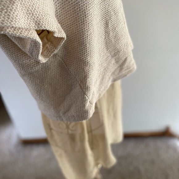 Zara sheer underlay cream short sleeve top size L - Picture 10 of 12